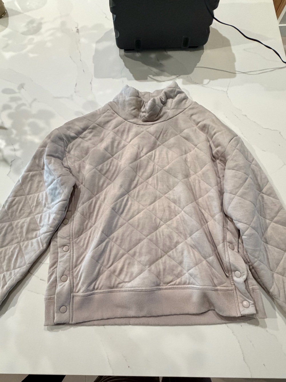 Yogalicious Quilted Puffer Jacket in Light Beige